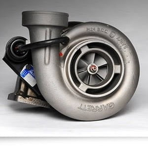 Funk Motorsport Garrett GT2559 Turbo Blanket wrapped around a Garrett turbocharger for heat shielding and performance enhancement.