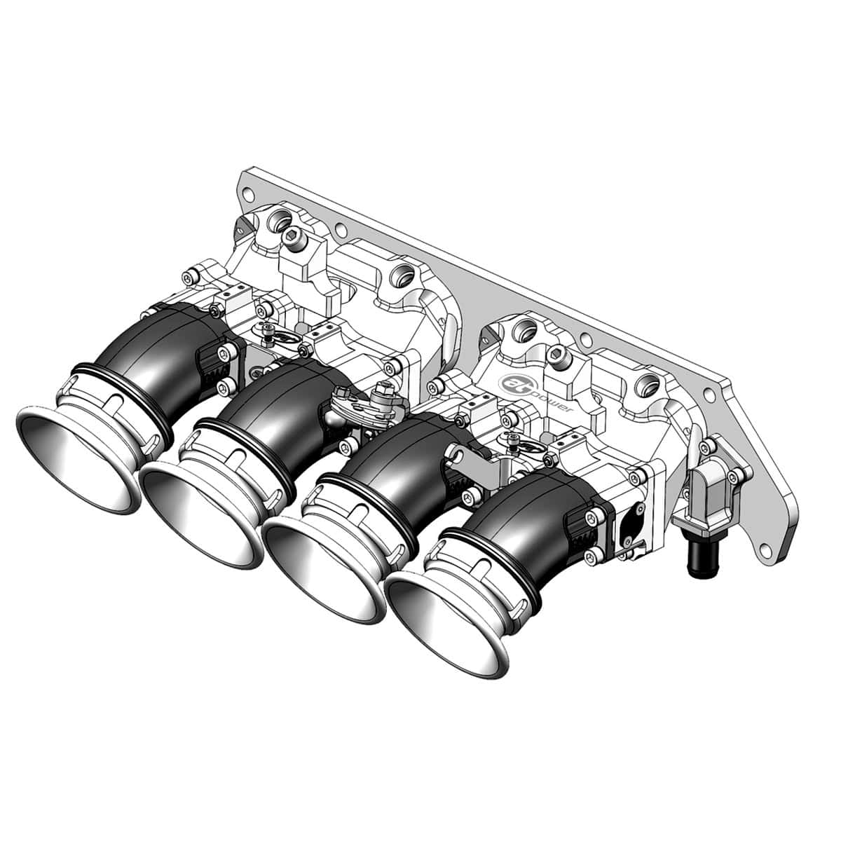 Customise Honda K20/K24 FN2/FD2 45mm EFI Throttle Bodies -  Use with OEM Water Pump & Fuel Rail