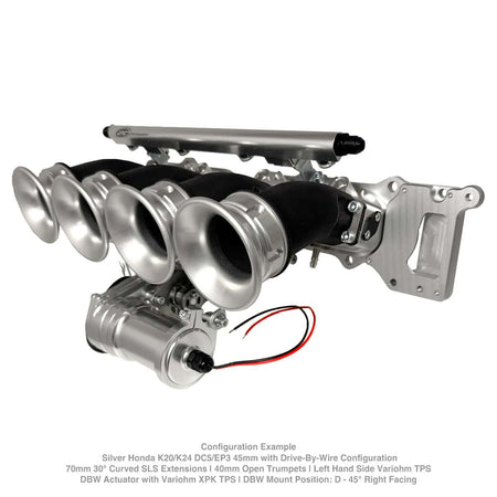 Customise Honda K20A/K24 DC5/EP3 45mm EFI Throttle Bodies - For use with OEM water pump & Fuel Rail