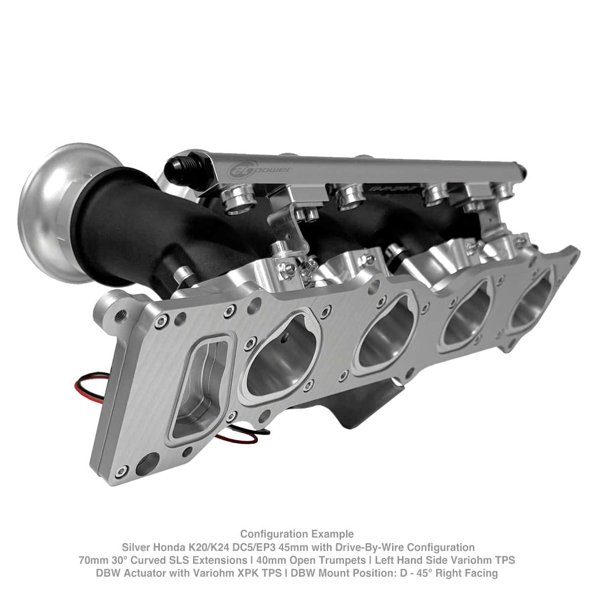 Customise Honda K20A/K24 DC5/EP3 45mm EFI Throttle Bodies - For use with OEM water pump & Fuel Rail