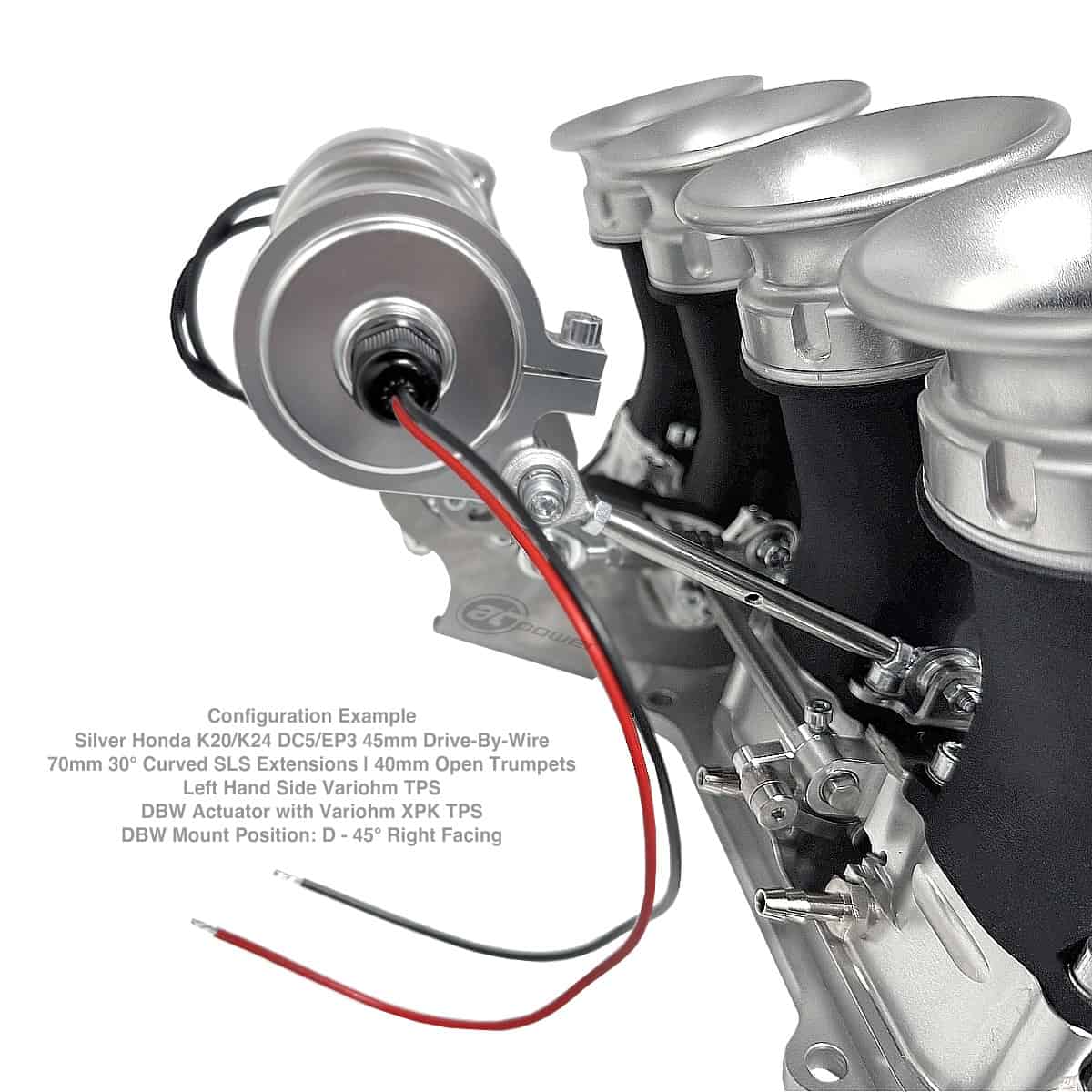 Customise Honda K20A/K24 DC5/EP3 45mm EFI Throttle Bodies - For use with OEM water pump & Fuel Rail