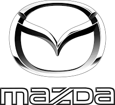 Mazda logo in black and white