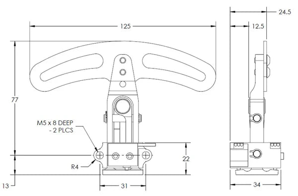 Gear Shift Paddle - 2 Way Dual Action