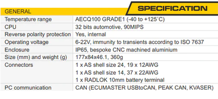 Ecumaster PMU16 Autosport - Power Management Unit 16 Autosport
