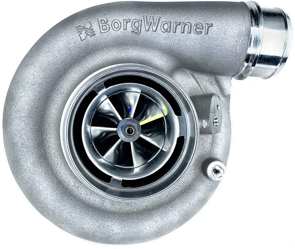 Funk Motorsport Borgwarner S372 SXE Turbo Blanket wrapped around a turbocharger, providing heat shielding and protection.