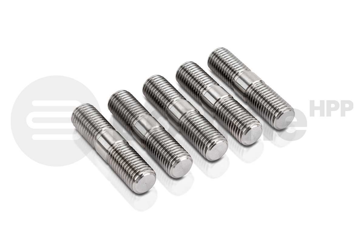 Set of five metallic screws on a white background with Bourne HPP logo.