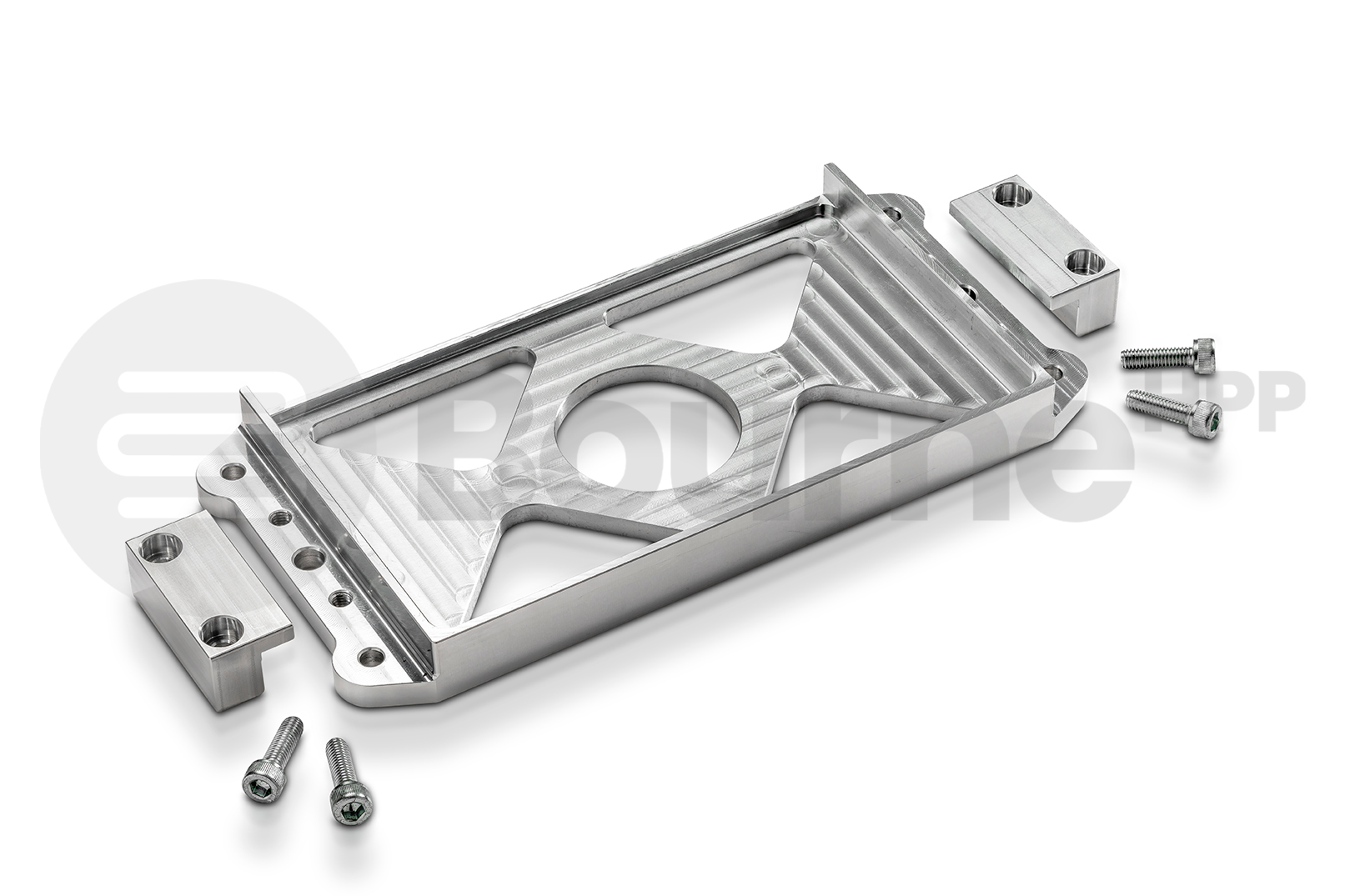 CNC ECU mounting bracket with bolts