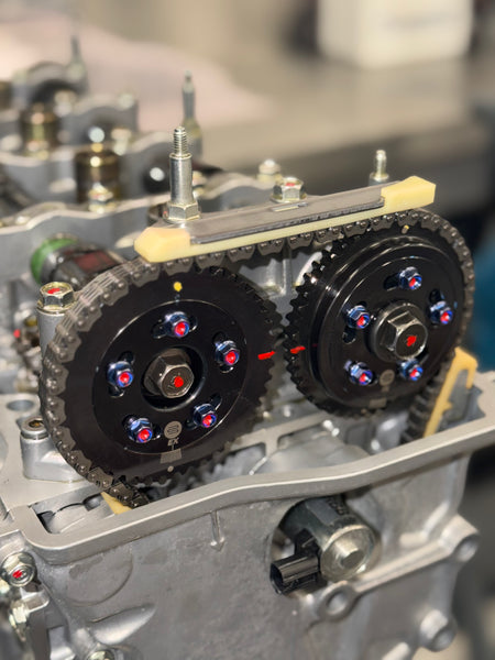 Bourne HPP Adjustable Cam Gears Fitted into a k20R engine