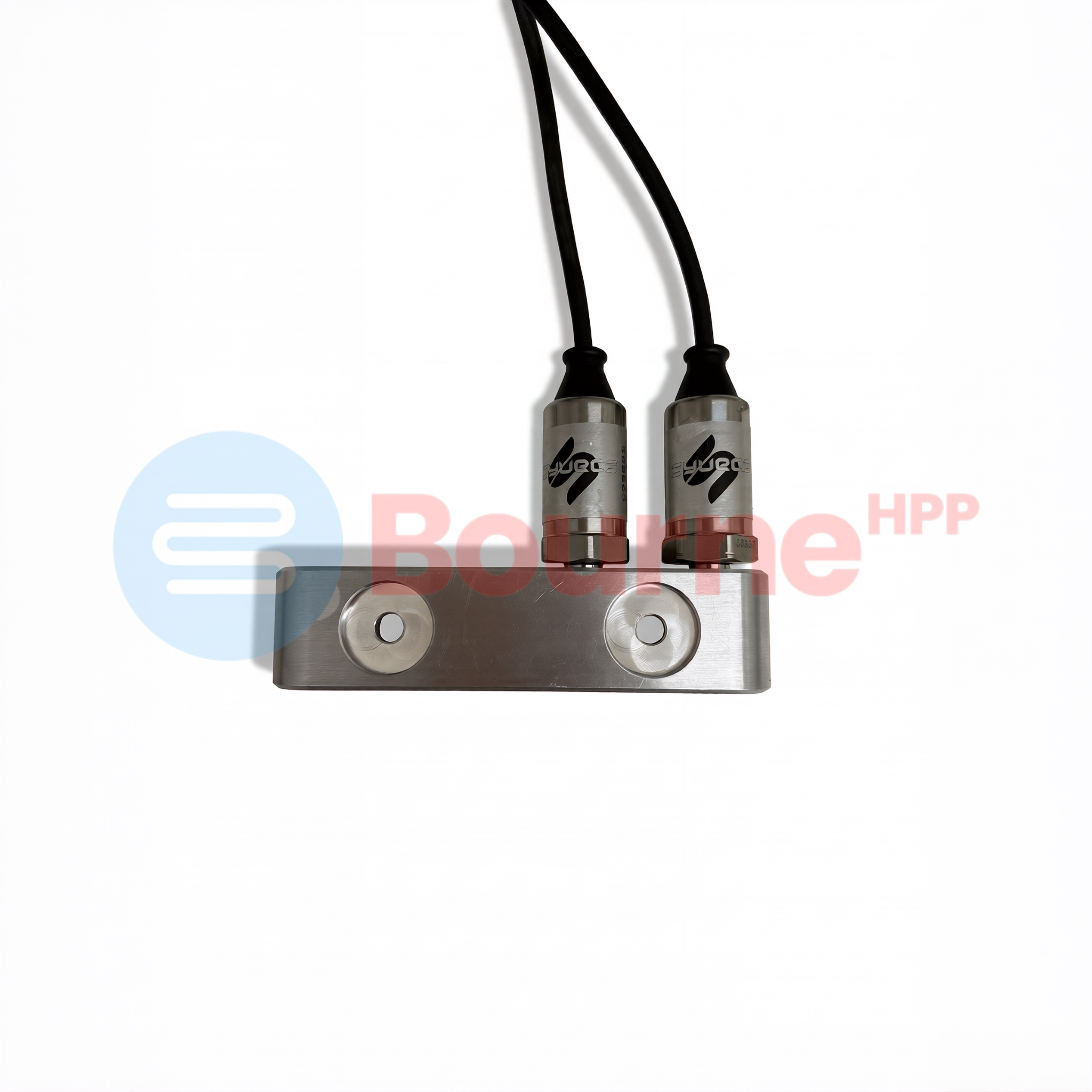 Bourne HPP Sensor Block witn Syvecs Pressure Sensors top white background