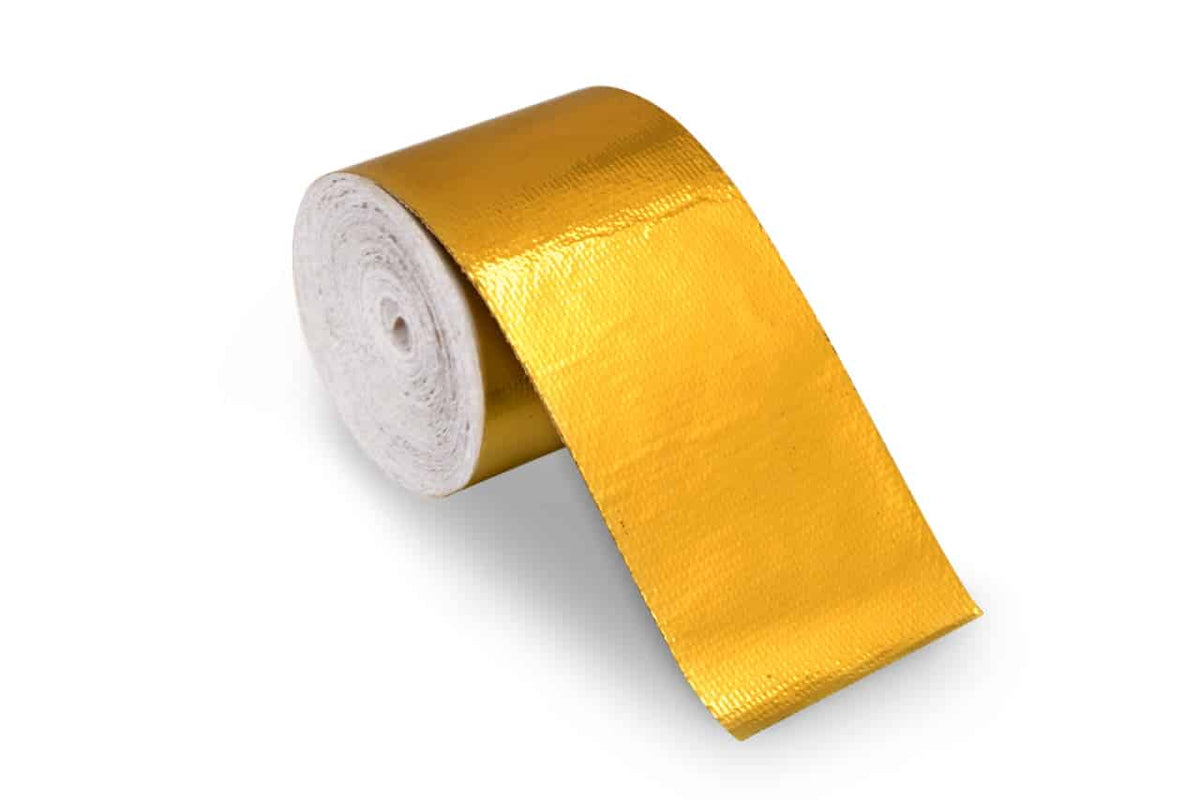Funk Gold Reflective Heat Tape shown on a white background, designed for heat reflective applications in automotive and industrial use.