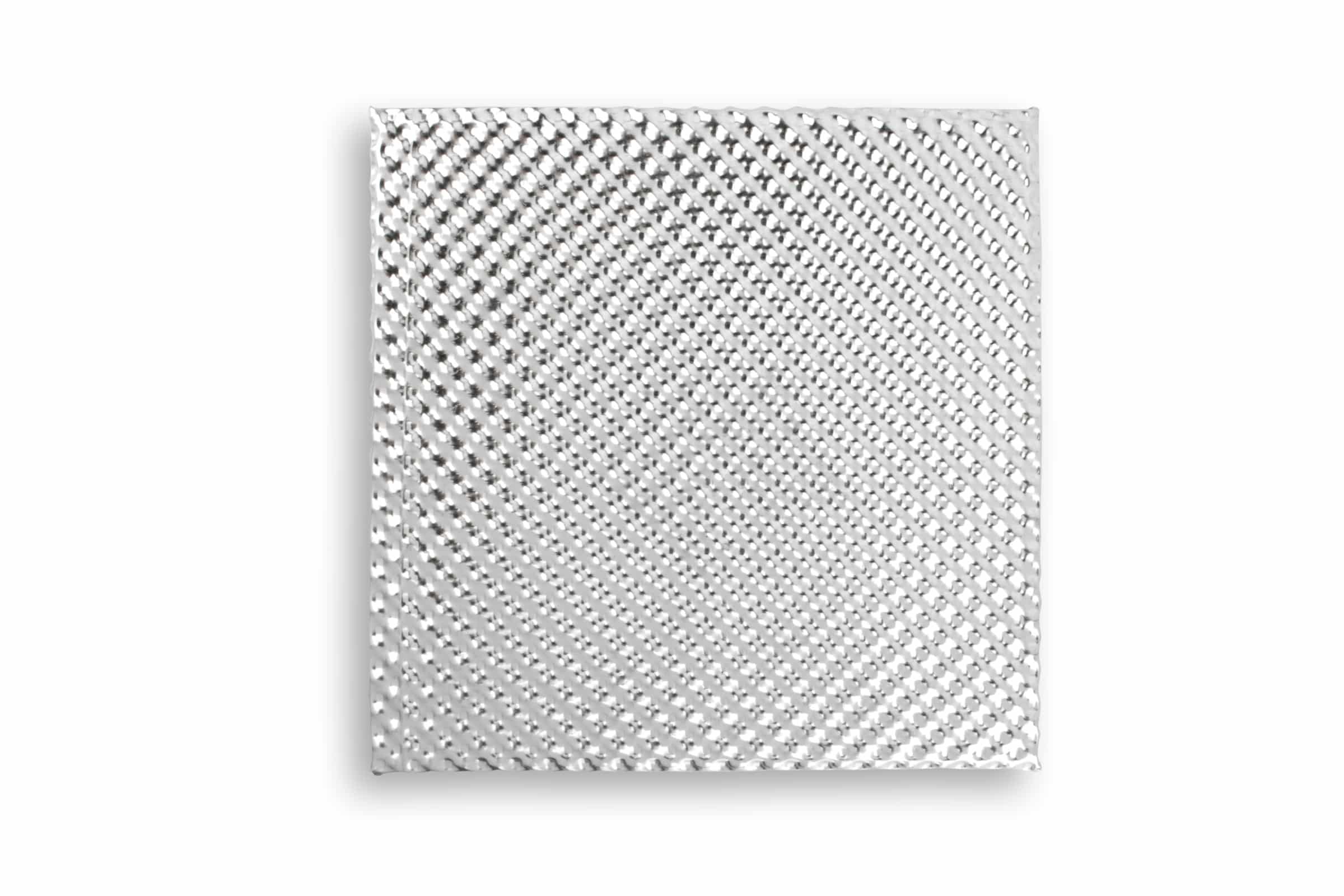 Funk Motorsport Dual Layer Barrier Heat Shield sheeting for exhaust protection, showing reflective, heat-resistant material in a close-up view.