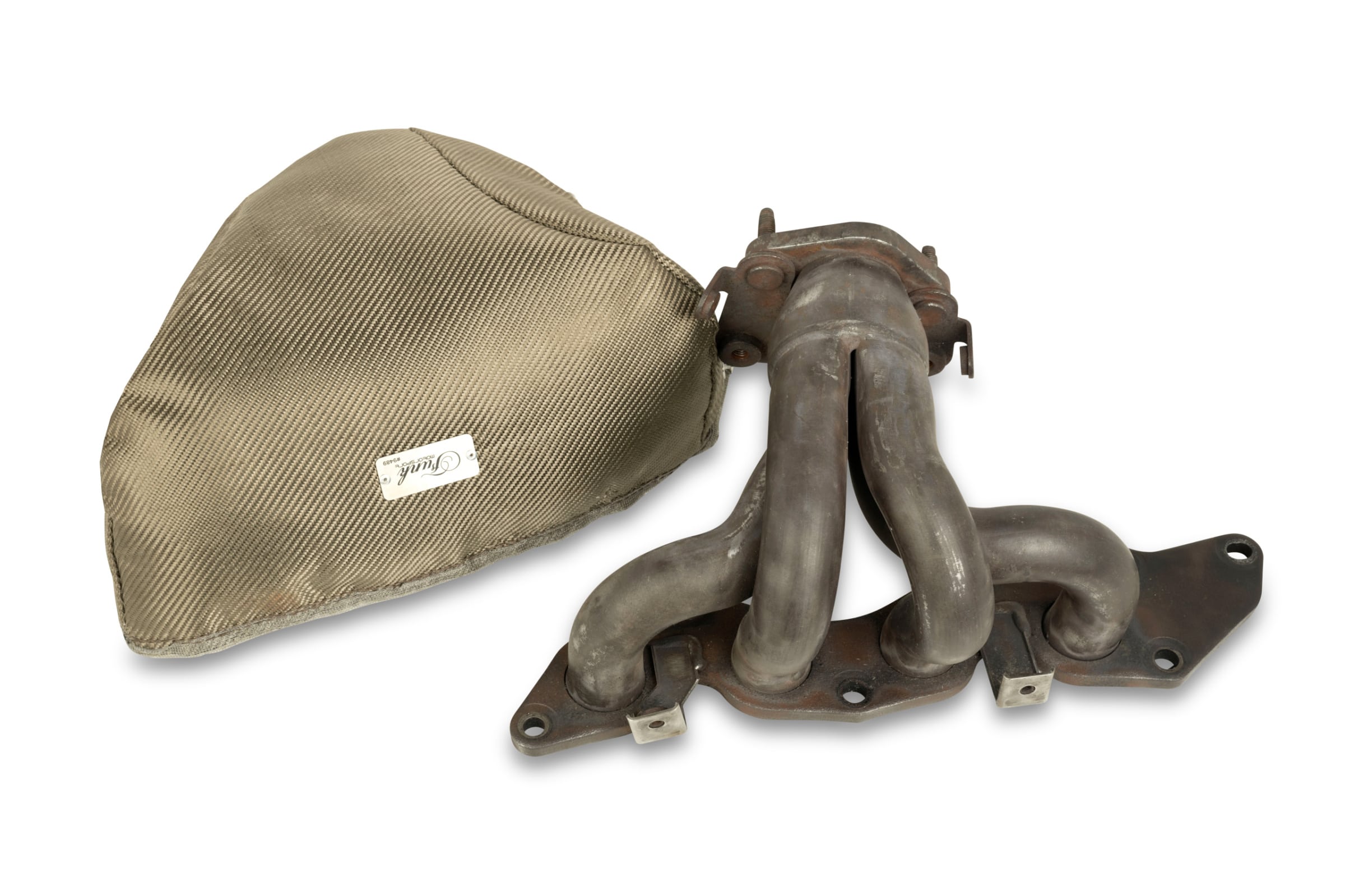 Funk Motorsport Ford Fiesta ST150 exhaust manifold blanket, heat protection for engine performance and thermal insulation.