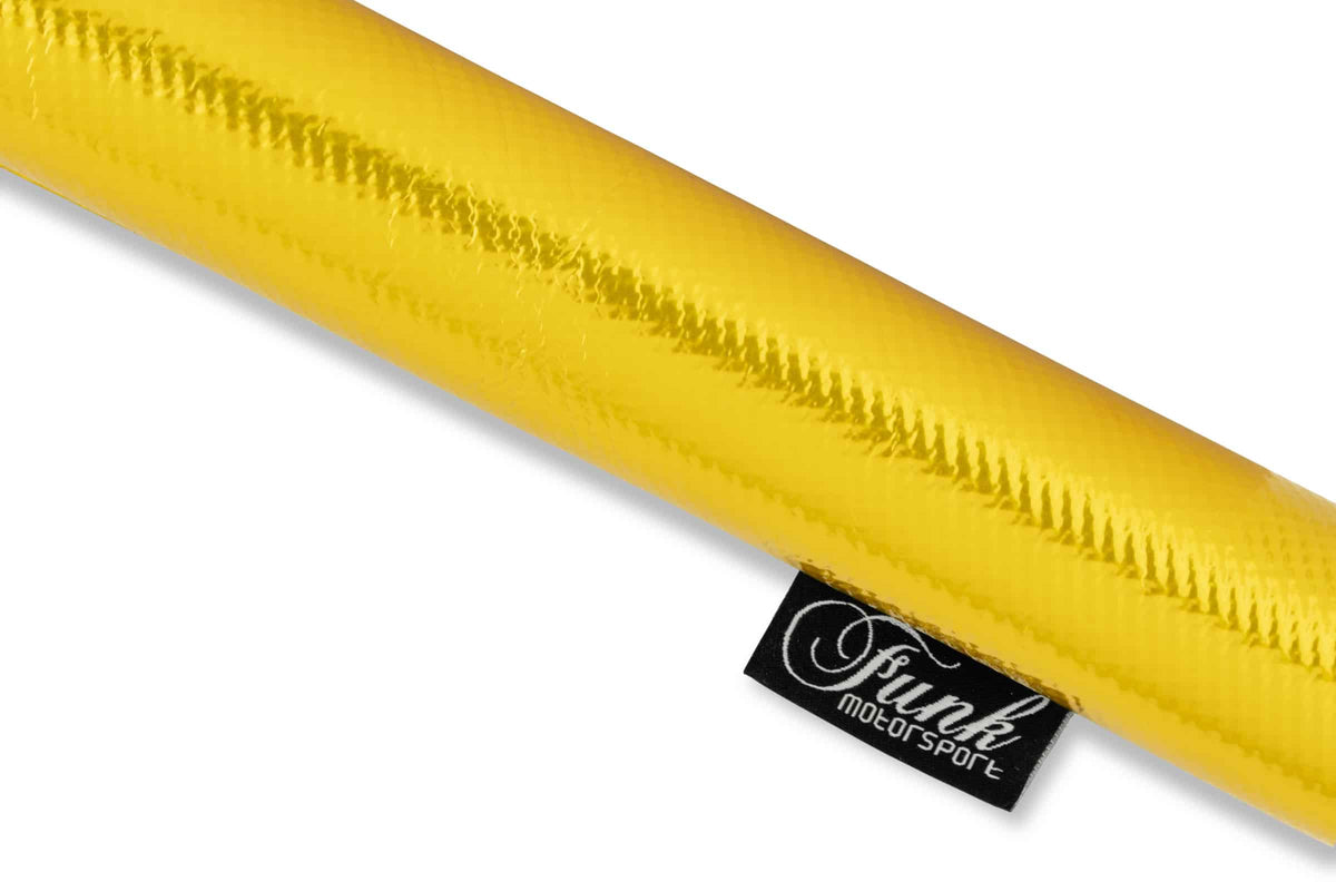 Gold Velcro Heat Protection Sleeving by Funk Motorsport, showing flexible heat-resistant sleeving with Velcro closure for automotive use.