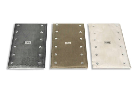 Funk Motorsport exhaust blanket wrap around for exhaust protection, showing a heat-resistant fabric covering an exhaust pipe.