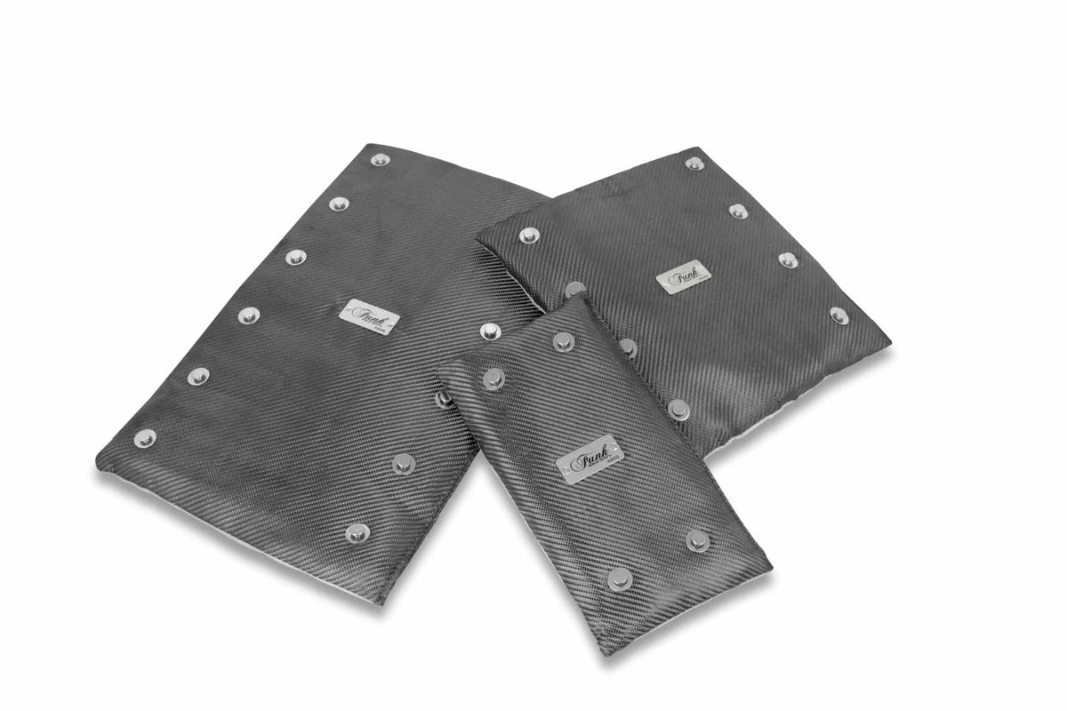 Funk Motorsport Exhaust Blanket Wrap Around for exhaust protection, showing a heat-resistant wrap around a vehicle exhaust pipe.