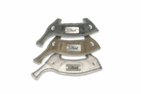 Funk Motorsport external wastegate blanket for wastegate protection, black heat-resistant fabric with branding logo.