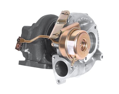 Funk Motorsport Garrett GT2560R Turbo Blanket wrapped around a turbocharger for heat insulation and protection.