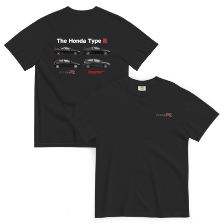 Honda Type R Premium Heavyweight Graphic T-Shirt Back and Front