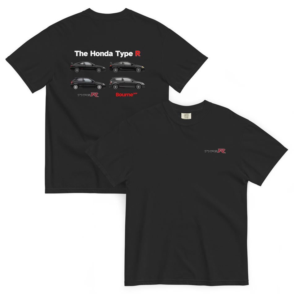 Honda Type R Premium Heavyweight Graphic T-Shirt Back and Front