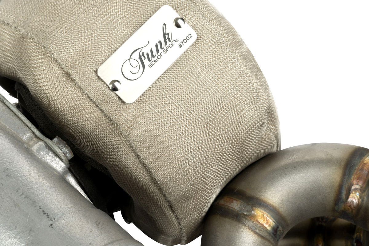 Inside view of Funk Motorsport Chevrolet Suburban turbo blanket, 6.5L turbo insulation for improved heat retention and performance.