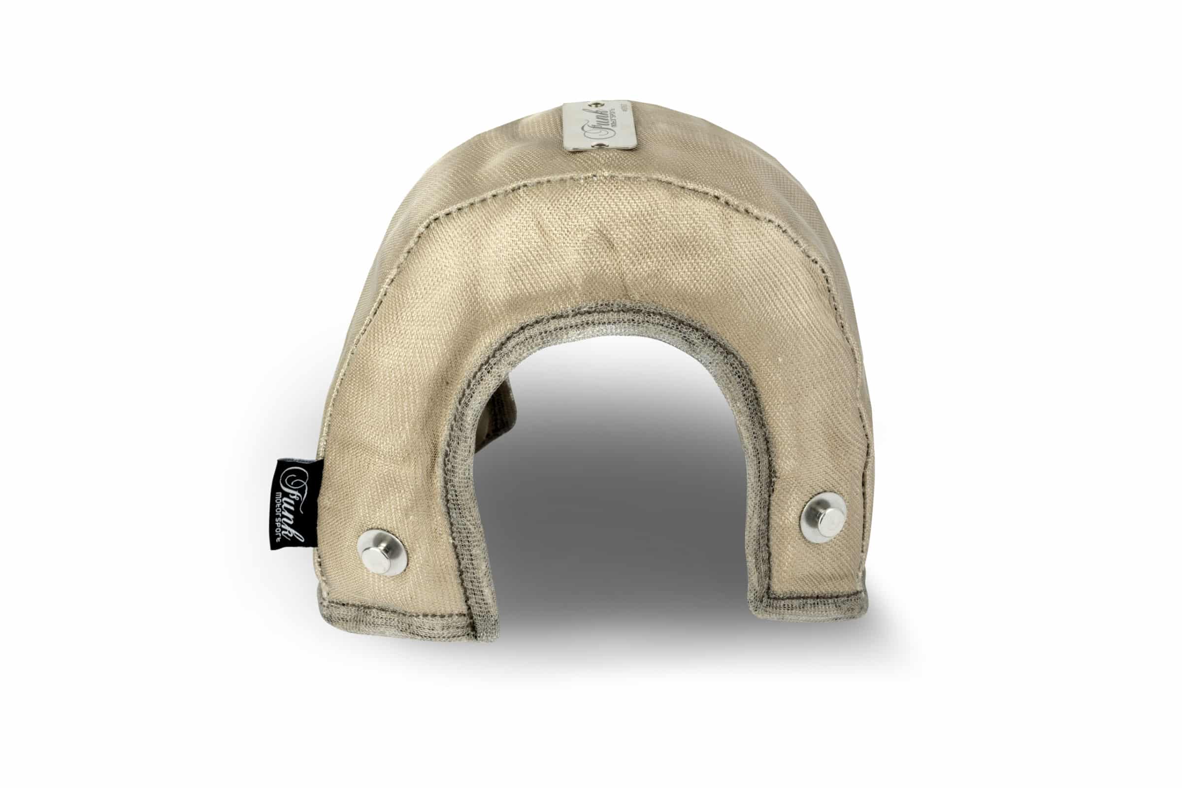 Inside view of Funk Motorsport Abarth 500 Turbo Blanket, designed to insulate and protect turbo components during operation.