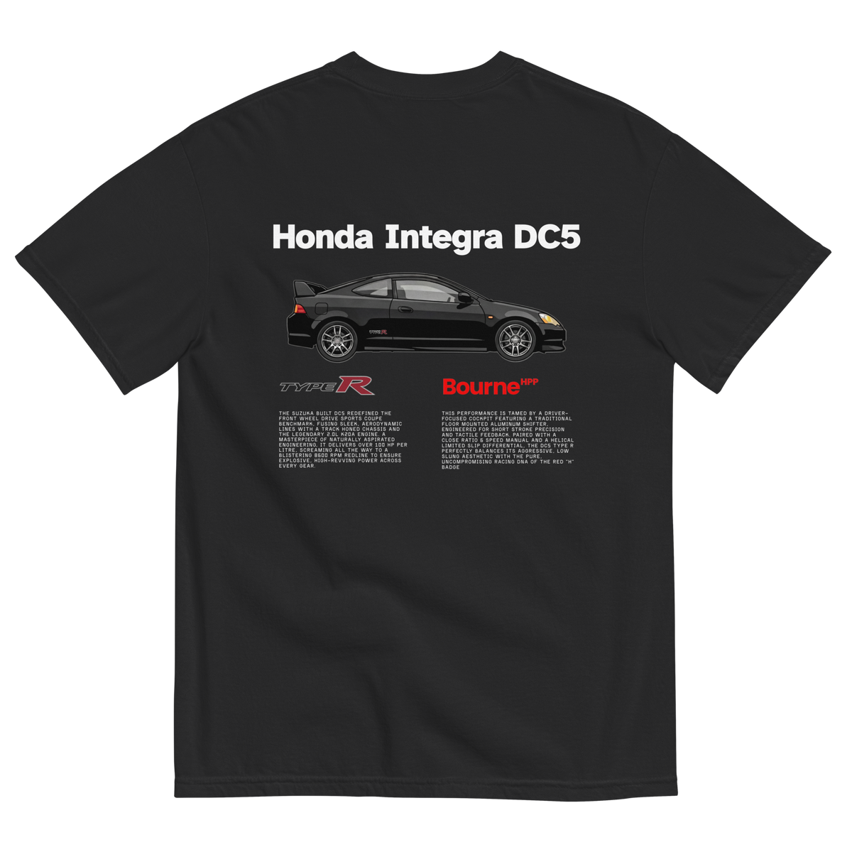Integra Type R DC5 Graphic Tshirt Bourne HPP Back