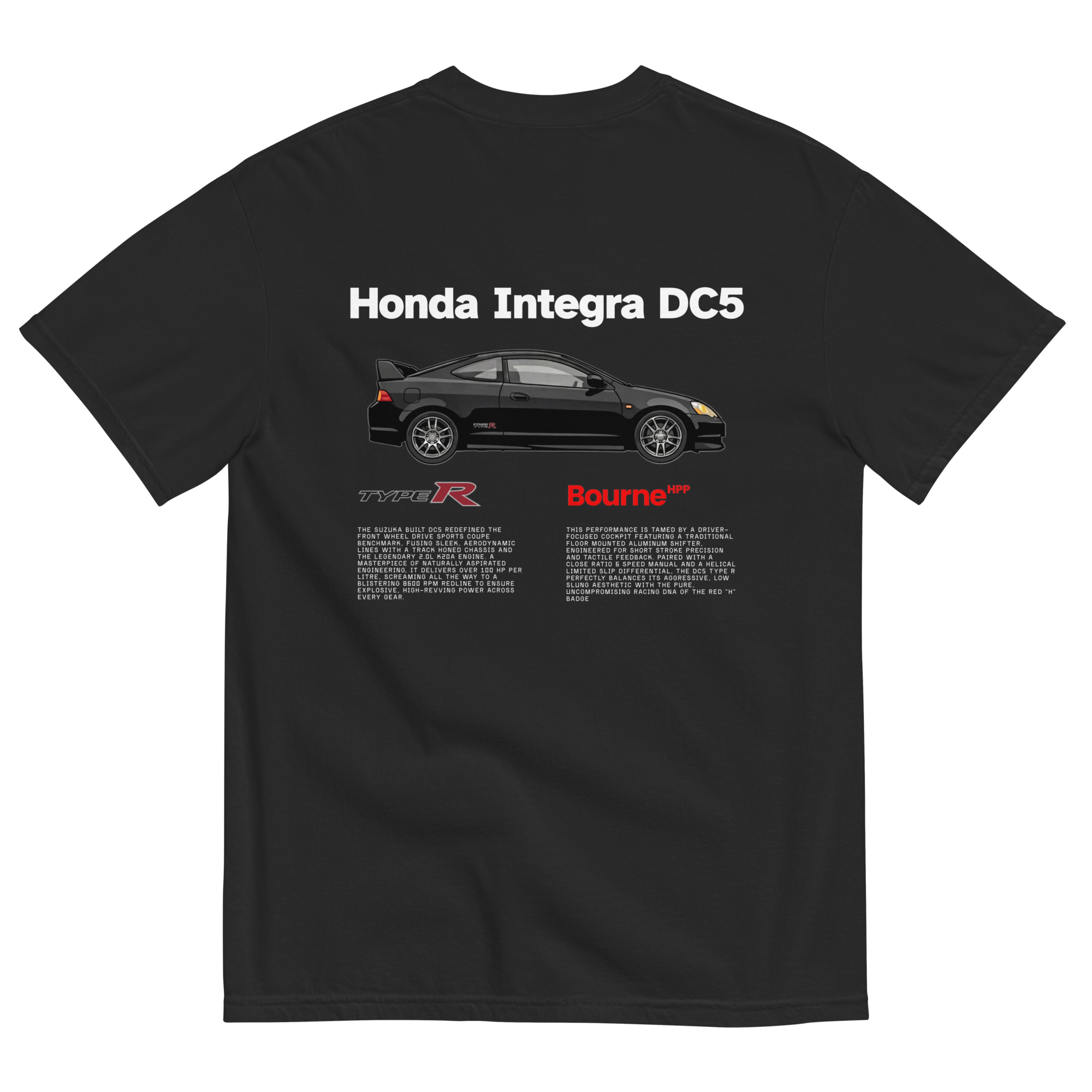 Integra Type R DC5 Graphic Tshirt Bourne HPP Back