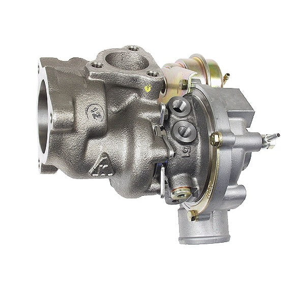 Funk Motorsport Borg Warner KKK K04-15 turbo blanket wrapped around a turbocharger for heat insulation and protection.