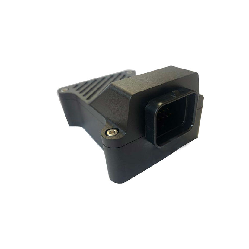 A black Syvecs X4 Expander Inc Connector Kit with a rectangular shape and multiple connection ports.