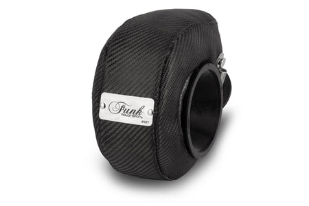 Funk Motorsport Borg Warner KKK K04-20 turbo blanket wrapped around turbocharger in engine bay, thermal insulation for turbo performance