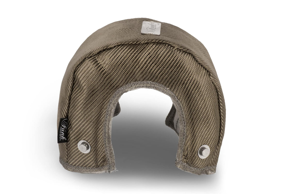 Audi A1 turbo blanket by Funk Motorsport, showcasing the high-performance thermal wrap designed for turbochargers on the Mk3 model.