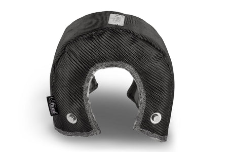 Audi A3 turbo blanket by Funk Motorsport, designed for Mk3 S3 RS3 models, shown fitted over the turbocharger.