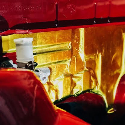 Gold Bulkhead in a Drift Car