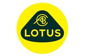 Lotus logo with a yellow circle and black triangle on a white background
