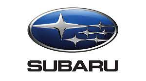 Subaru logo with blue and silver design on a white background
