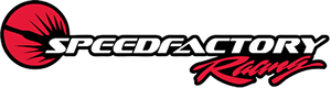 Speedfactory Racing logo with red and black design