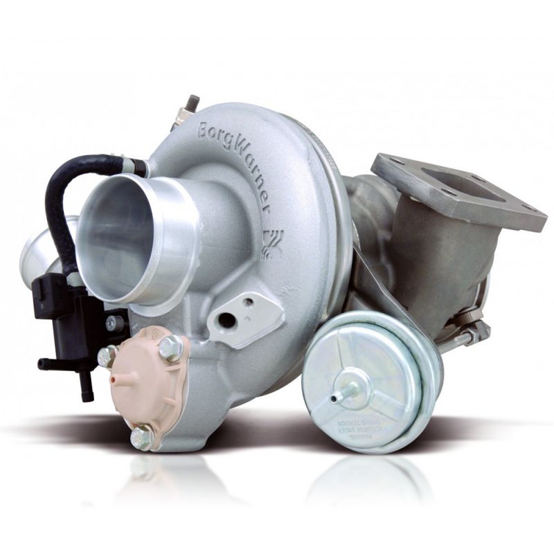 Funk Motorsport Borgwarner EFR 8374 turbo blanket wrapped around a turbocharger for heat insulation and protection.