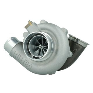 Funk Motorsport Garrett G25-660 Turbo Blanket wrapped around a Garrett turbocharger with V-band connections, showcasing heat shielding.