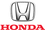 Honda logo displayed on a red background