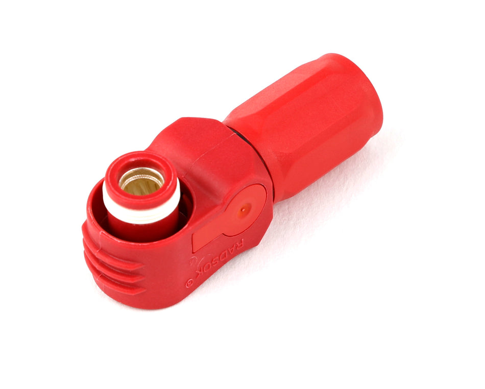 Red Haltech SurLok connector for Nexus R3 and PD16, 120A accessory with durable design for secure electrical connections.