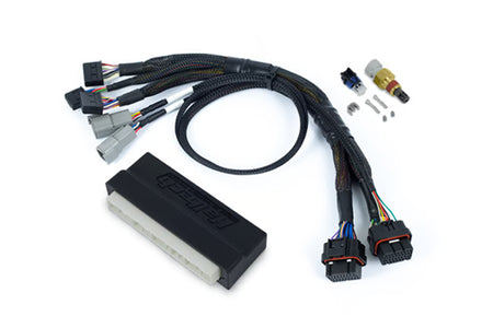 Haltech Nexus S2 plug and play adapter harness kit for Honda DC5, showing the wiring and connector components.