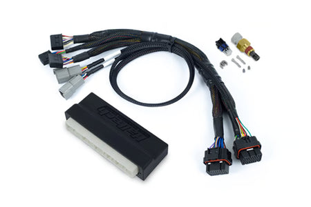 Haltech Nexus S3 plug and play adapter harness kit for Honda DC5, showing the wiring connectors and installation components.