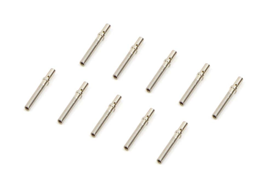 Haltech female pins for Deutsch DTM connectors, accessory for wiring and connector repair, shown in close-up.