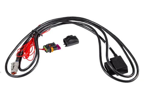 Haltech IC-7 / uC-10 OBDII to CAN digital dashboard cable, 55-inch length, with connectors visible on flexible cable.