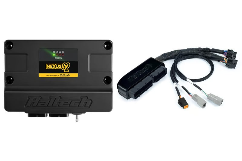 Haltech Nexus S3 ECU only, universal car engine control unit with multiple connection ports and sleek black design.