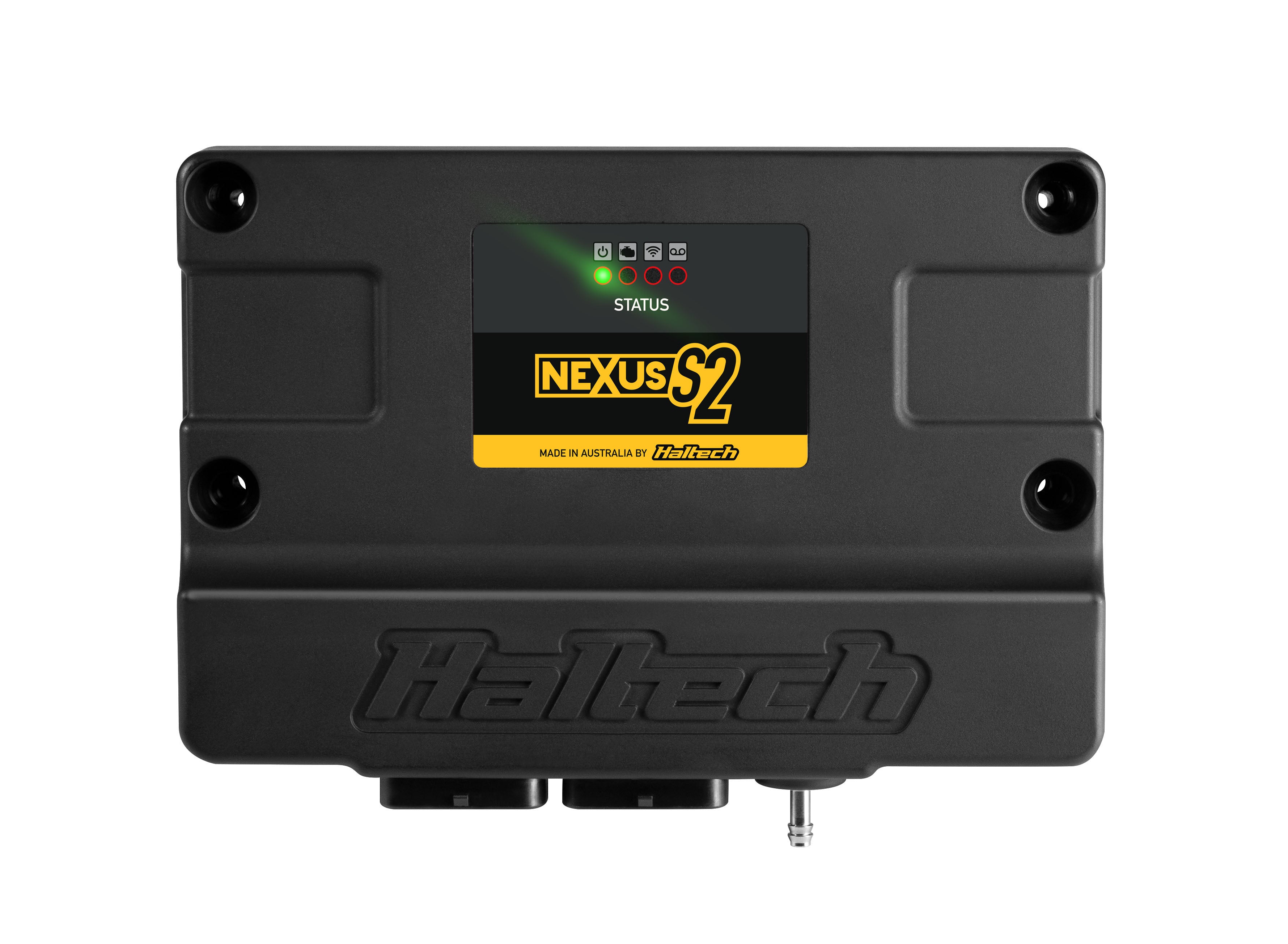 Haltech Nexus S2 ECU Only, universal engine control unit with multiple ports and wiring harness connection, for automotive tuning.