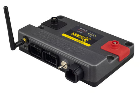 Haltech Nexus R3 VCU universal automotive control unit with multiple ports and display screen for engine management and tuning.
