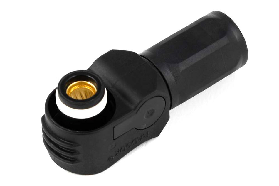 Black Haltech SurLok connector for Nexus R3, 120A electrical accessory with robust design and secure connection features.