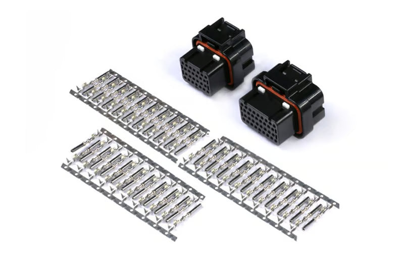 Haltech Elite 1500 ECU with plug and pin set for universal automotive engine management system.