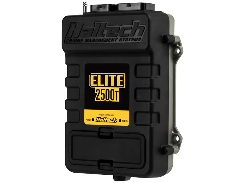Haltech Elite 2500 T ECU universal car engine control unit with connectors and wiring for automotive tuning.